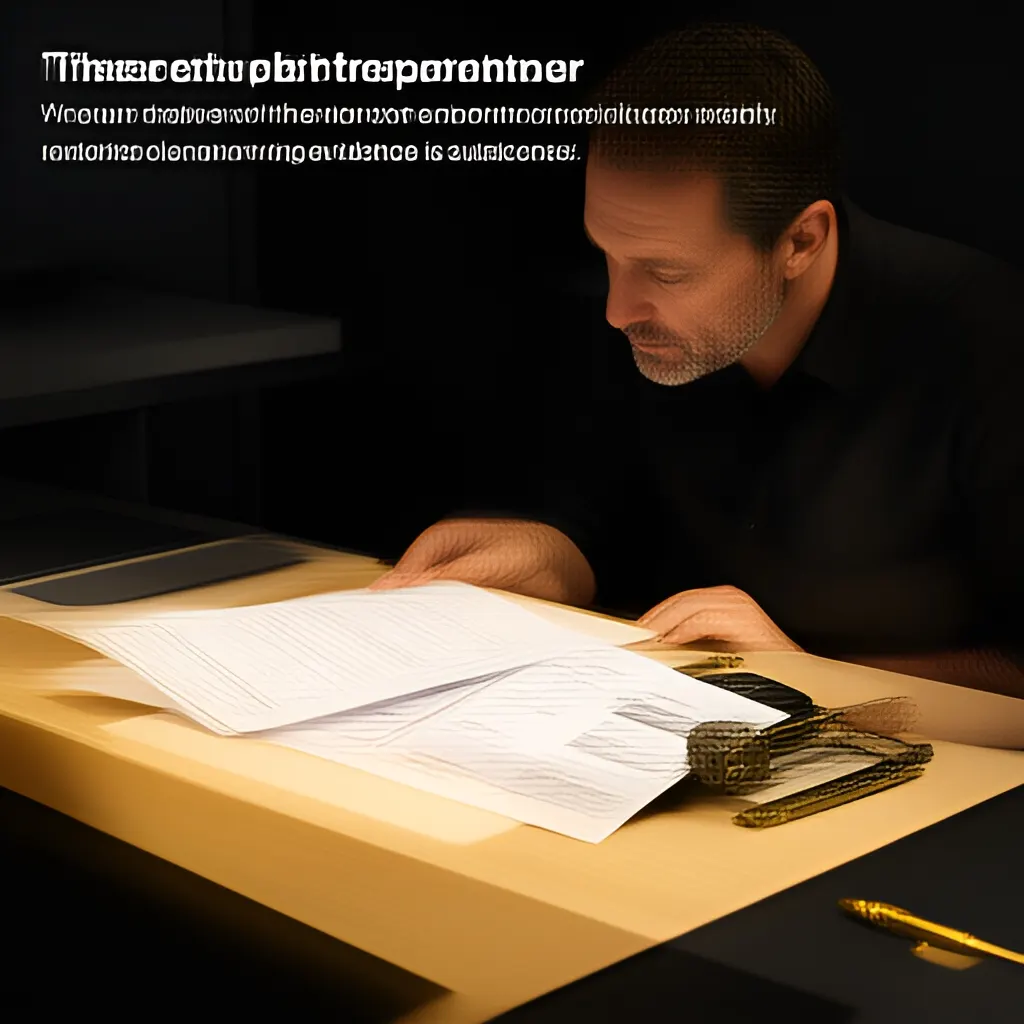 Editorial photograph of a founder studying a real working document and a relevant physical object on a warm ivory desk in a restrained modern workspace, natural candid wide editorial composition. Supports the section "The actual problem" in "Build Authority by Making Proof Easy to Inspect".