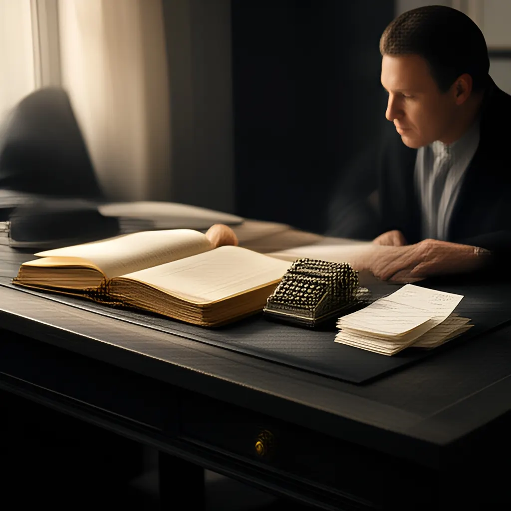 Editorial photograph of a founder at a real worktable comparing a paper ledger, a calculator and a few invoices in a quiet, naturally lit office, photographed in a wide establishing composition. Supports the section "The short answer" in "How to Build Recurring Revenue That Is Worth Renewing".