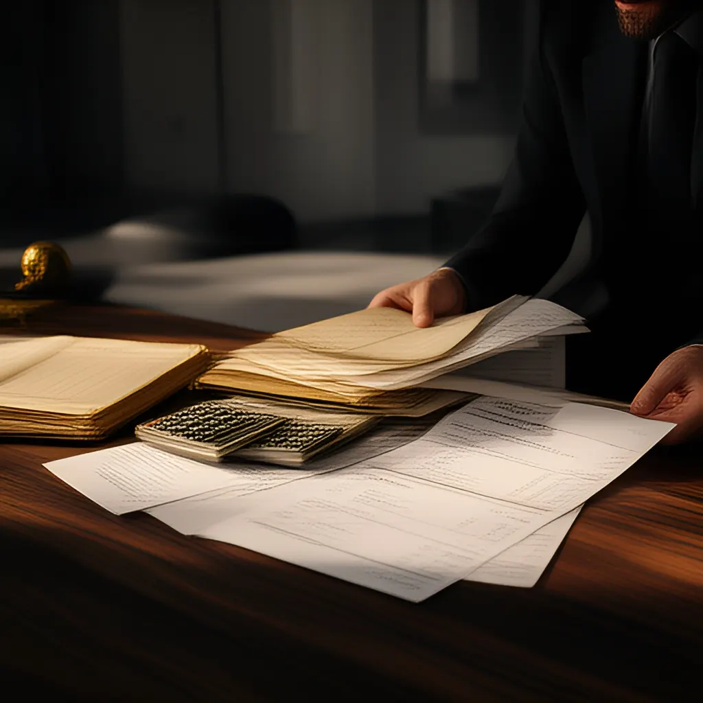 Editorial photograph of a founder at a real worktable comparing a paper ledger, a calculator and a few invoices in a quiet, naturally lit office, photographed in a wide establishing composition. Supports the section "Diagnose the reason and deadline" in "How to Manage Customer Chargebacks and Payment Disputes".